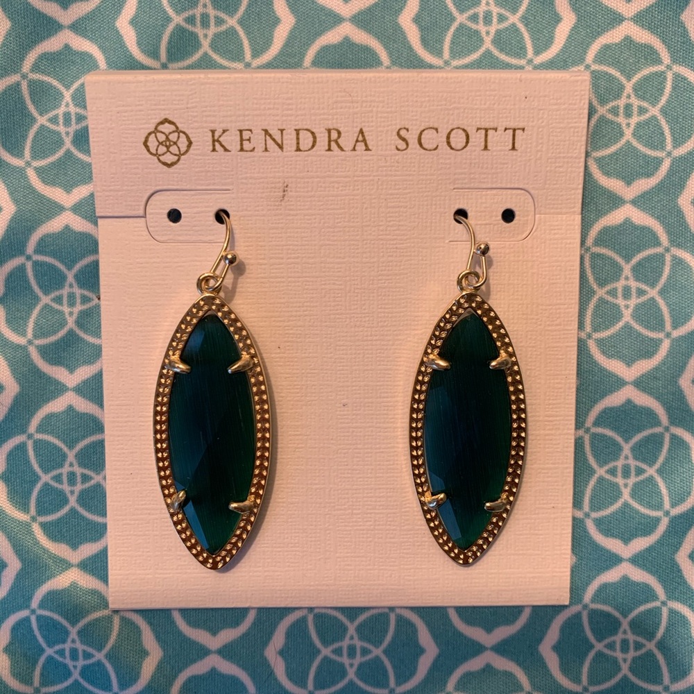 Kendra Scott Emerald Green Earrings